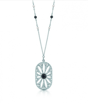 Ziegfeld Collection daisy pendant in sterling silver with black onyx - The Great Gatsby collection.PNG